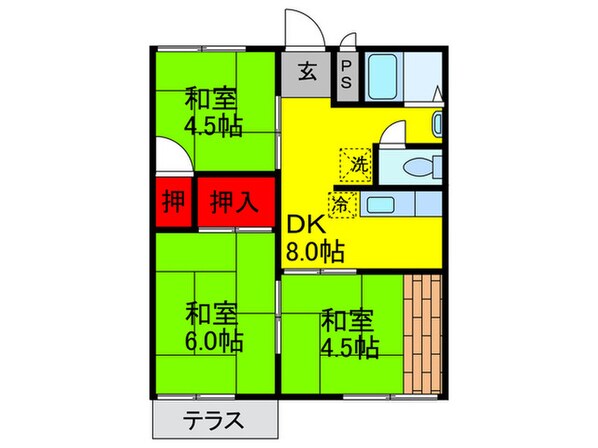 ハイツ福田の物件間取画像